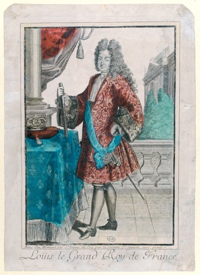 Louis XIV, King of France, 1695 by Jean Baptiste Bonnart